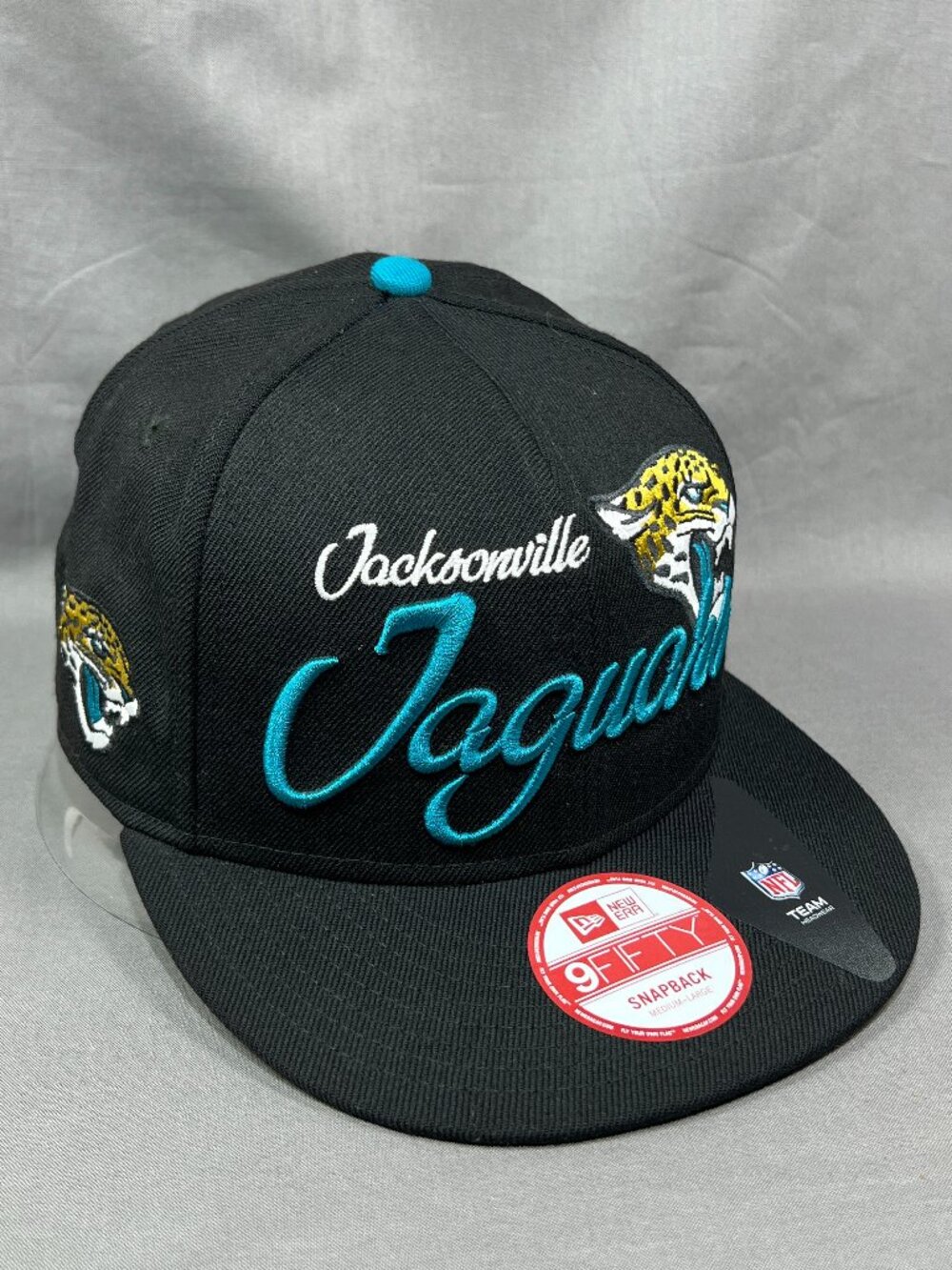 Jacksonville Jaguars New Era 9fifty NFL Hat Black Wool Flat Bill Snapback Cap